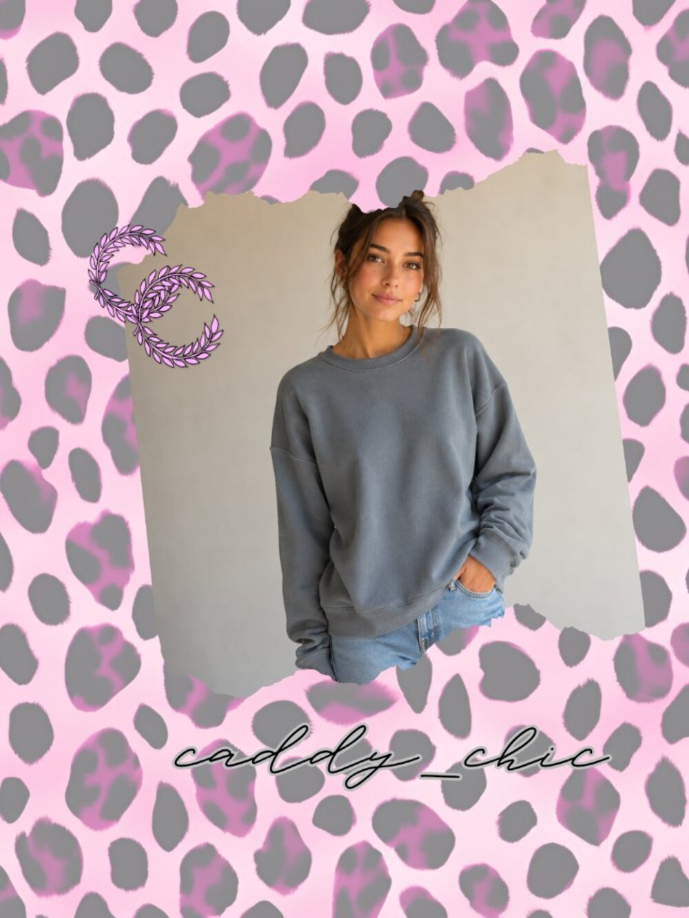 Pretty Little Thing Dusty Blue Sweatshirt Size XL
